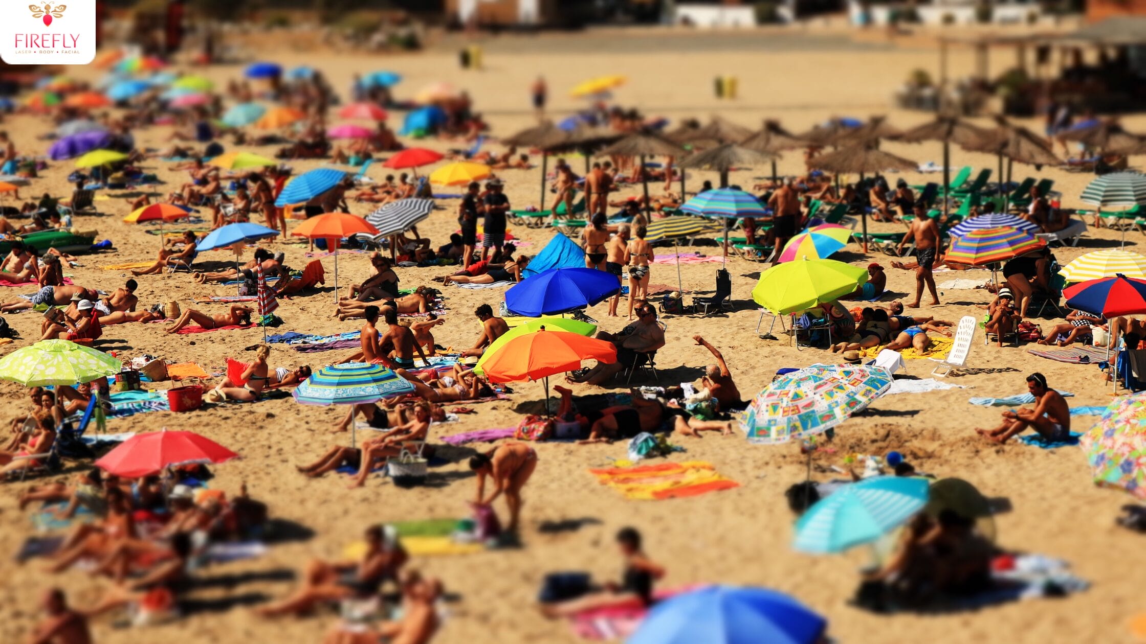 Naturally tanned skin in Bali due to sun exposure affecting laser hair removal safety