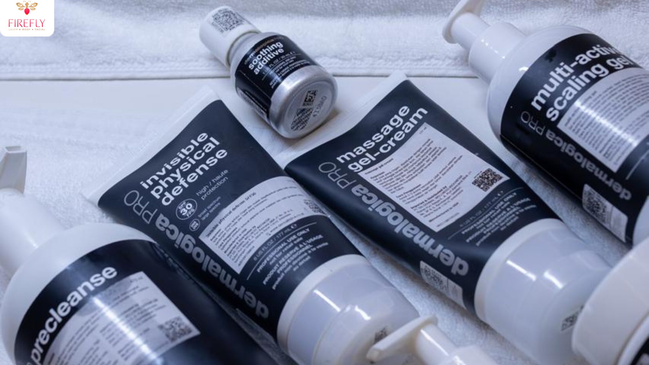 Professional Dermalogica products used in Firefly facial treatments