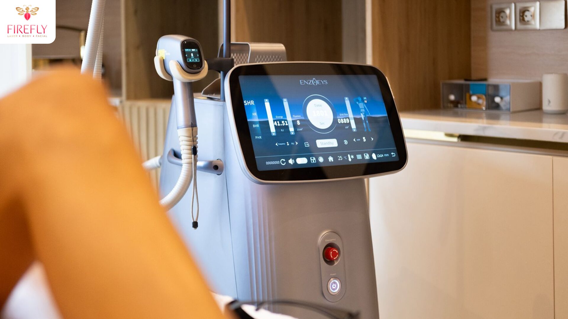 Laser hair removal machine used at Firefly Canggu Bali